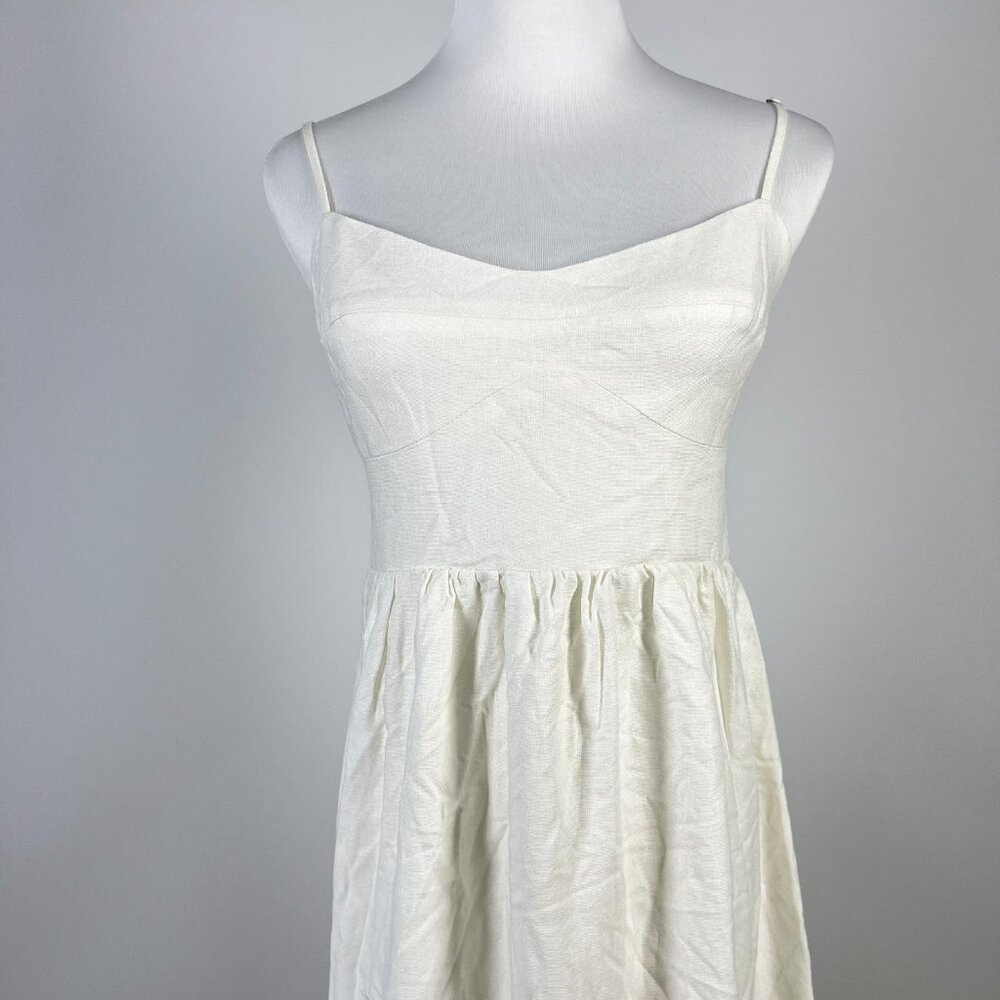 NWOT Farm Rio Linen Blend White Sleeveless Maxi Dress Size S - Picture 5 of 15